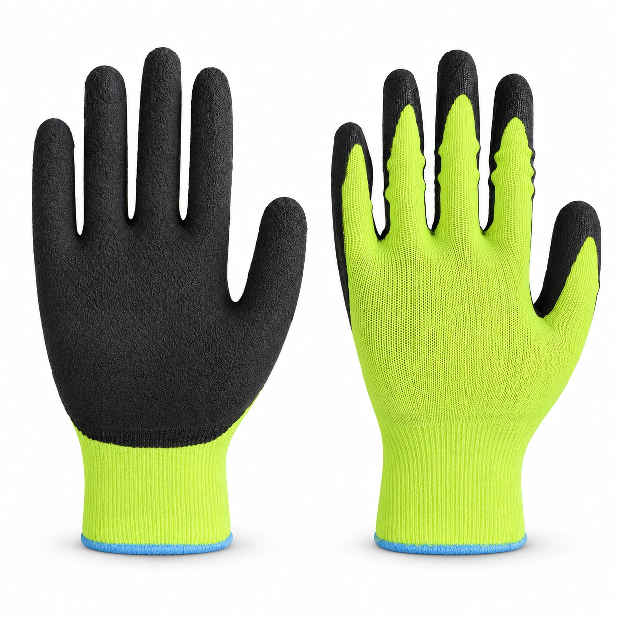 WF-06 Green-Black Foam: knitted back and coated palm